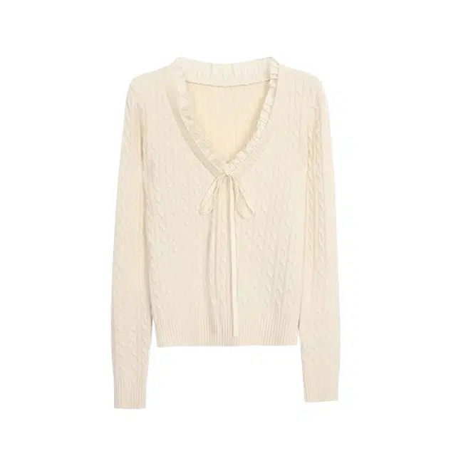 望莱仕 清新优雅百搭气质长袖针织衫 女款