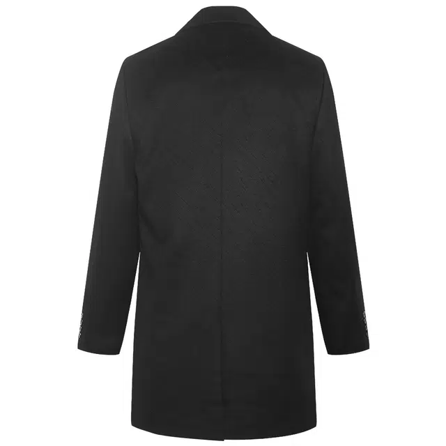 利郎 品位商务保暖绵羊毛戗驳领中长款纯色冬季毛呢大衣 男款