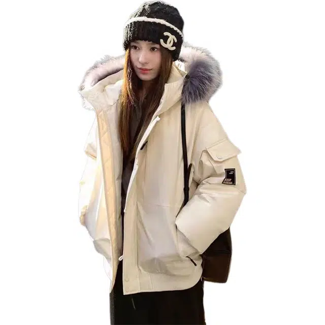 思蓓儿 通勤简约舒适加厚长袖棉服 女款