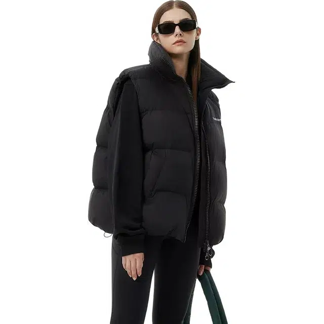 坦博尔 显瘦保暖加厚无袖通勤面包服羽绒服 女款