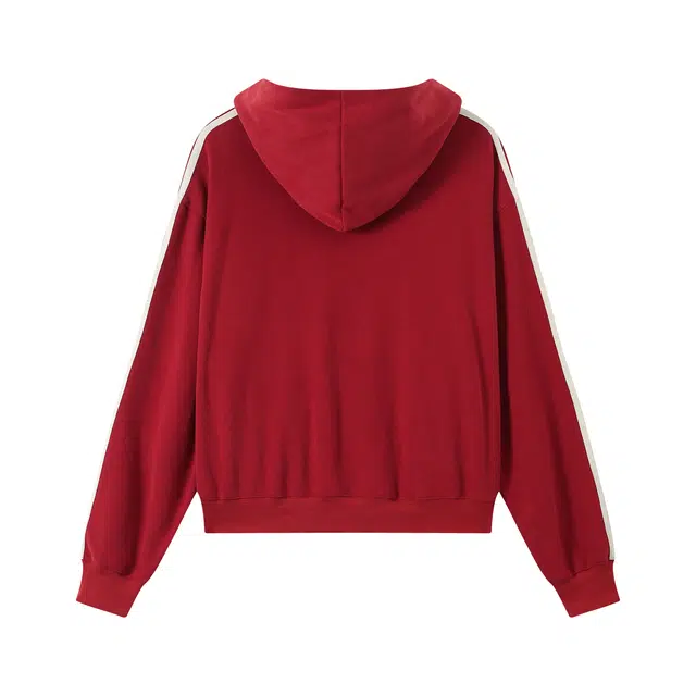 江南先生 城市接力赛 美式复古织带刺绣徽章上衣秋情侣款宽松街头早秋长袖卫衣 男女同款