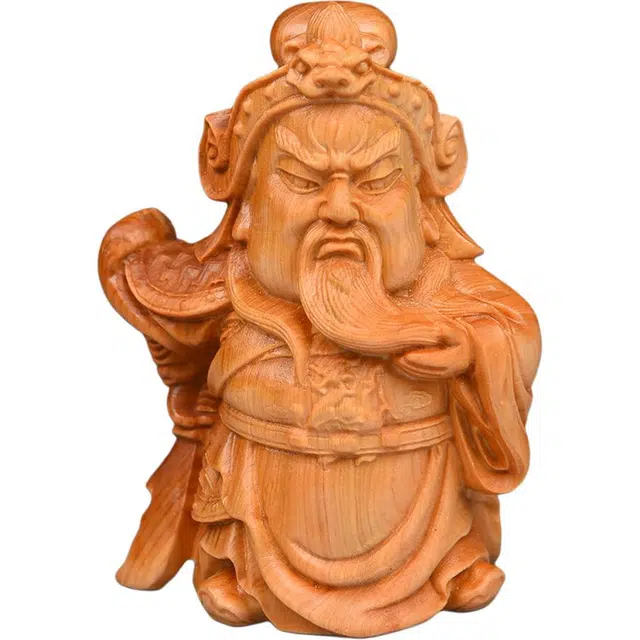 得笙陌 高油密老料太行料武财神雕像雕刻#好运 崖柏 摆件 男女同款情侣款