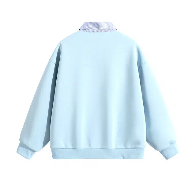 领航骆驼 重磅简约宽松百搭翻领舒适时尚潮流卫衣 男女同款