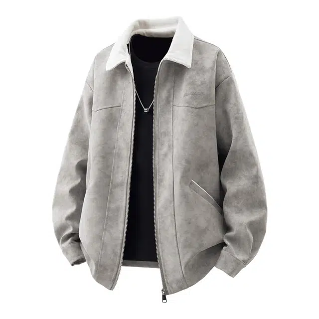 马员外 大码宽松潮流翻领夹克 男款