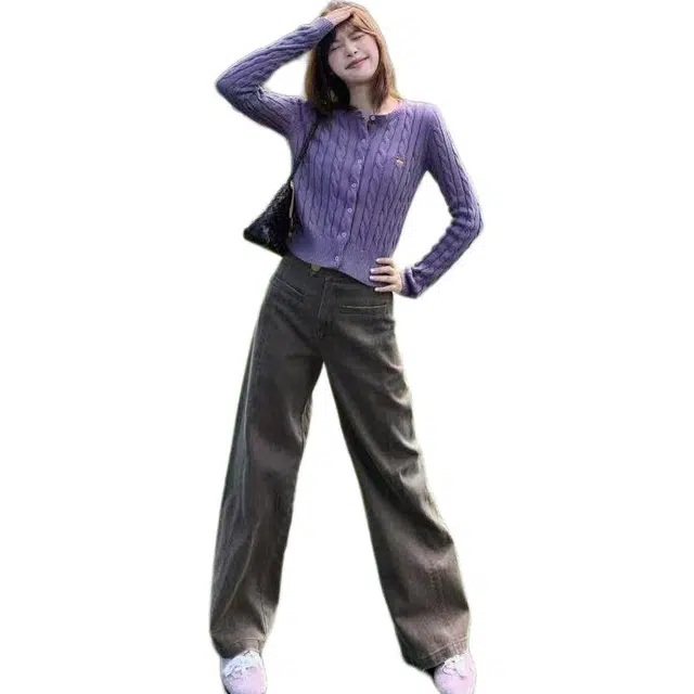 缪斯的诱惑 秋冬松弛感显瘦开衫上衣 针织衫 女款