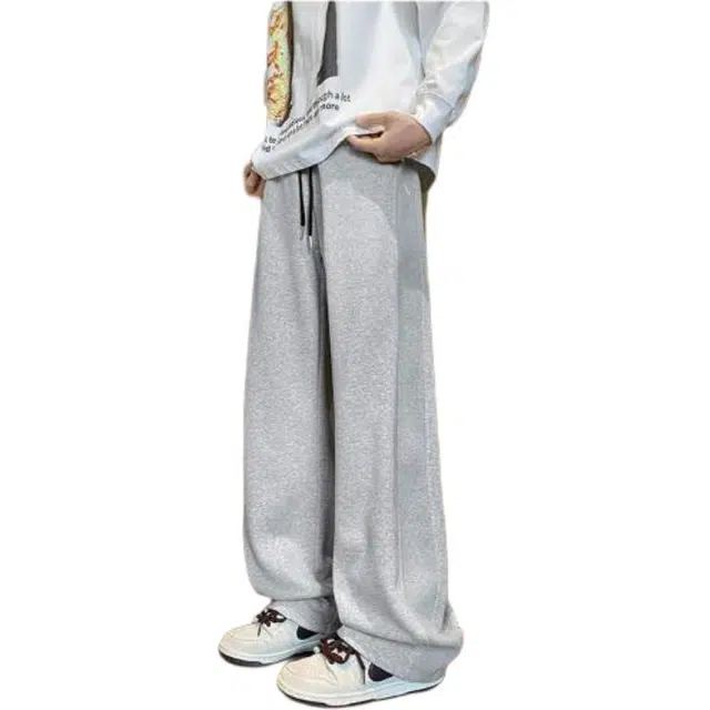 马员外 百搭美式时尚简约宽松直筒休闲裤 男款