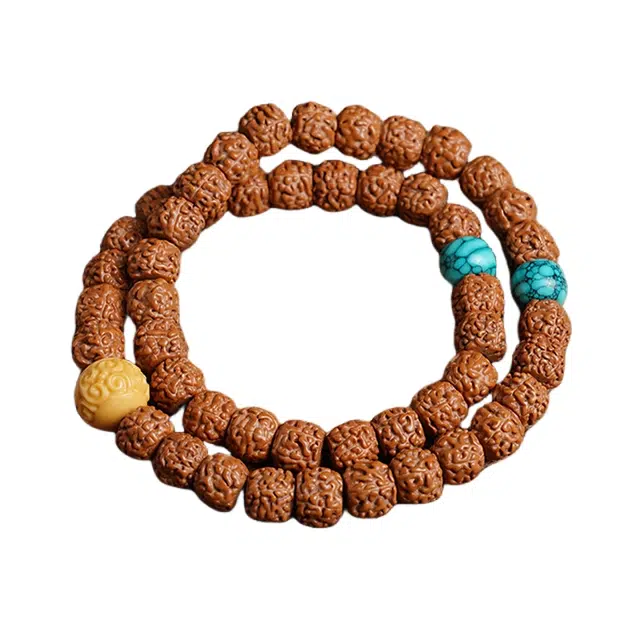 宣华意 【珍藏级】树王籽五瓣盘龙纹原籽 国潮复古气质 轻奢高端 藏切佛珠盘玩文玩 好运连连 金刚菩提 手串 男女同款情侣款