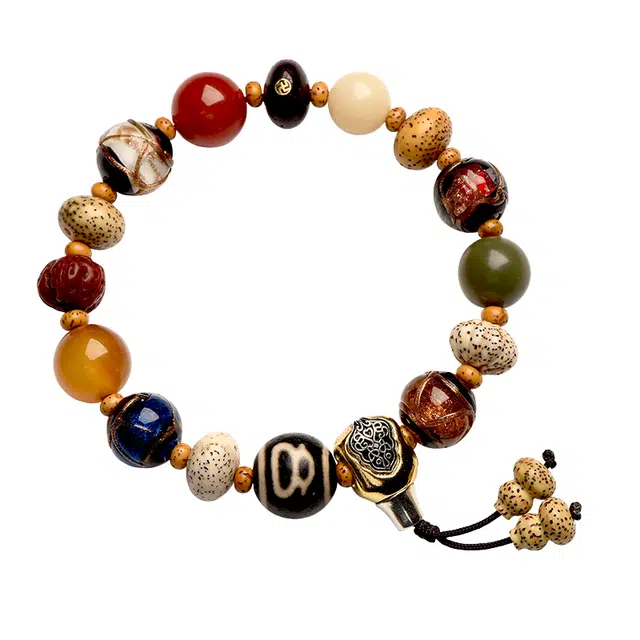 仙园韵 福禄多宝多福佛珠文玩盘串 好运连连古风国潮时尚搭配手工 星月菩提 手串 男女同款情侣款