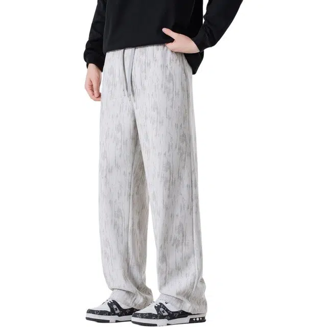 马员外 美式渐变直筒宽松百搭时尚简约休闲裤 男款