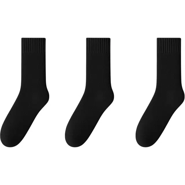 黛梦恋 袜子男士秋冬季加绒加厚羊绒保暖袜中筒袜 男款