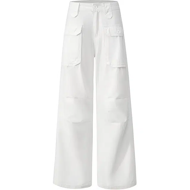 拾个壹先生 美式复古高街小众痞帅潮流阔腿裤无性别主义穿搭亲肤柔软时尚个性休闲舒适设计高腰垂感宽松显瘦百搭窄版直筒裤子牛仔裤 男女同款