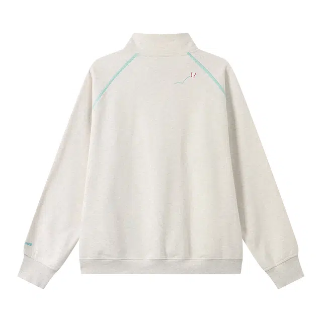 江南先生 城市接力赛 恒温暖皮撞色哈苏线拼接设计感口袋立领长袖上衣秋情侣卫衣 男女同款