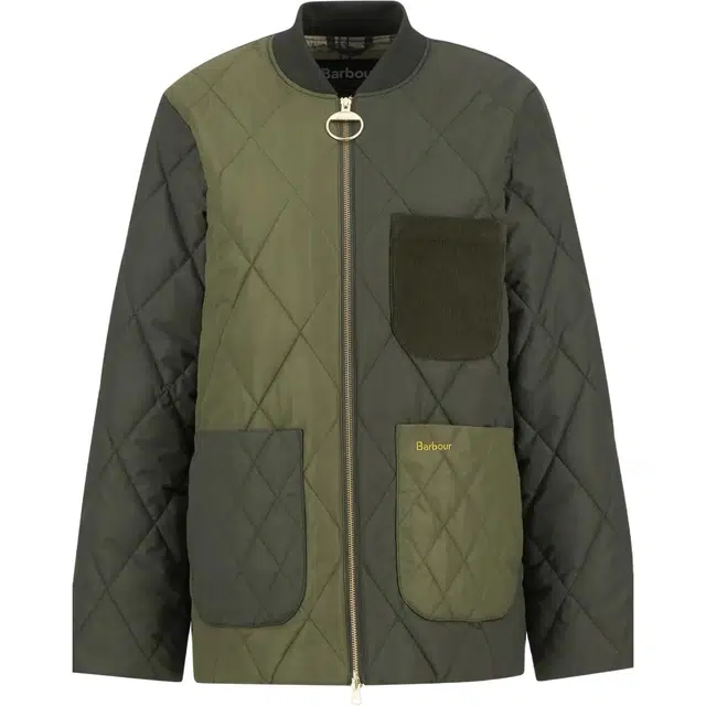Barbour Letter Print Pocket Flight Jacket Women