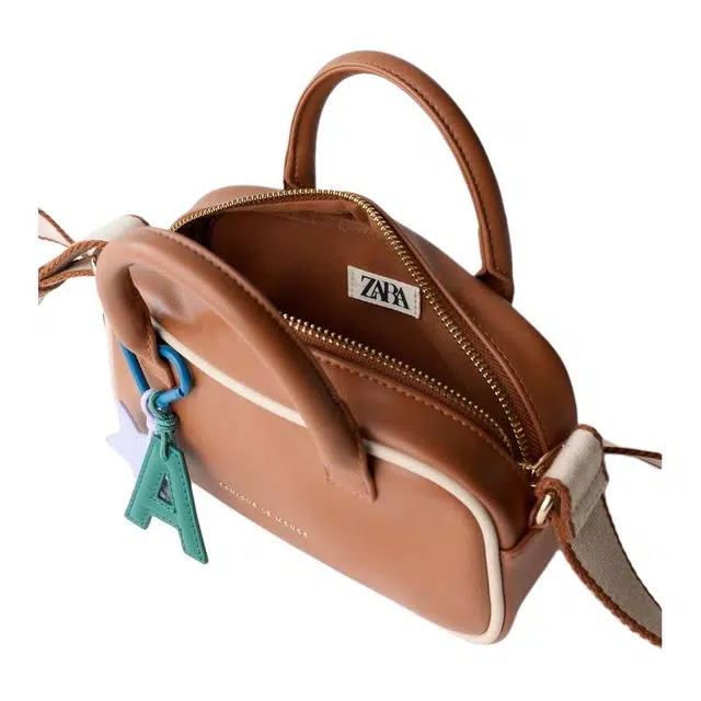 ZARA Charm Shoulder Bag Brown