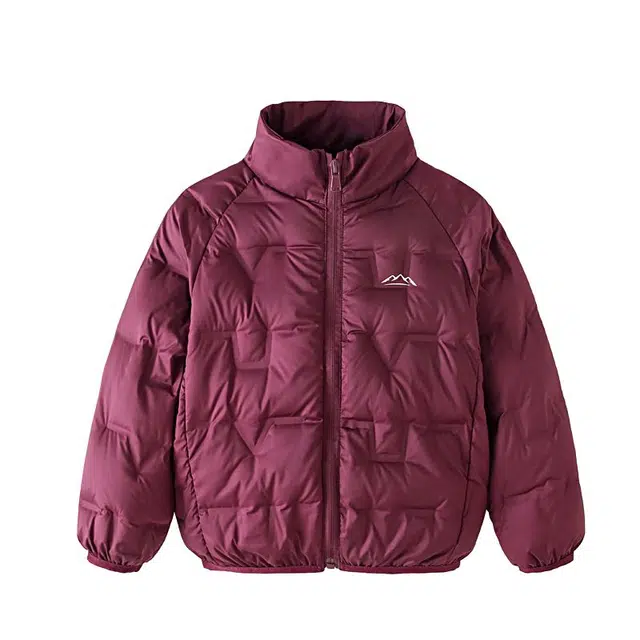 雅鹿亲子装 鸭绒防风保暖立领插肩长袖 儿童款