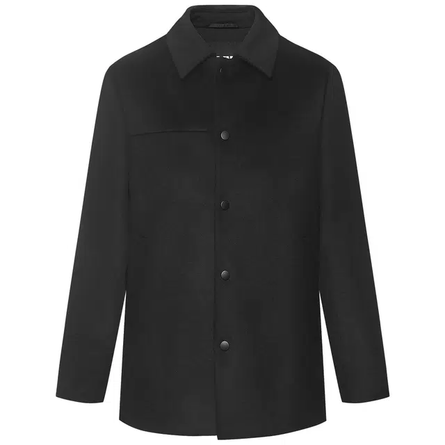 利郎 品位商务保暖绵羊毛夹棉翻领时尚都市冬季毛呢大衣 男款