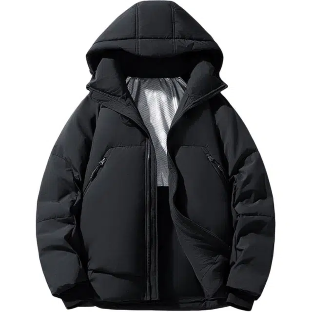 红豆 加厚保暖连帽宽松百搭时尚羽绒服 男女同款