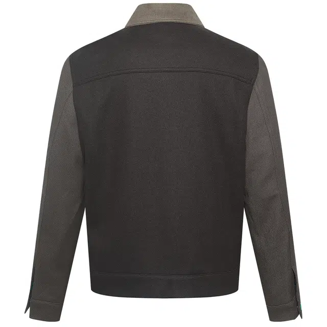 利郎 热燃科技保暖绵羊毛短款撞色翻领冬季大衣 男款