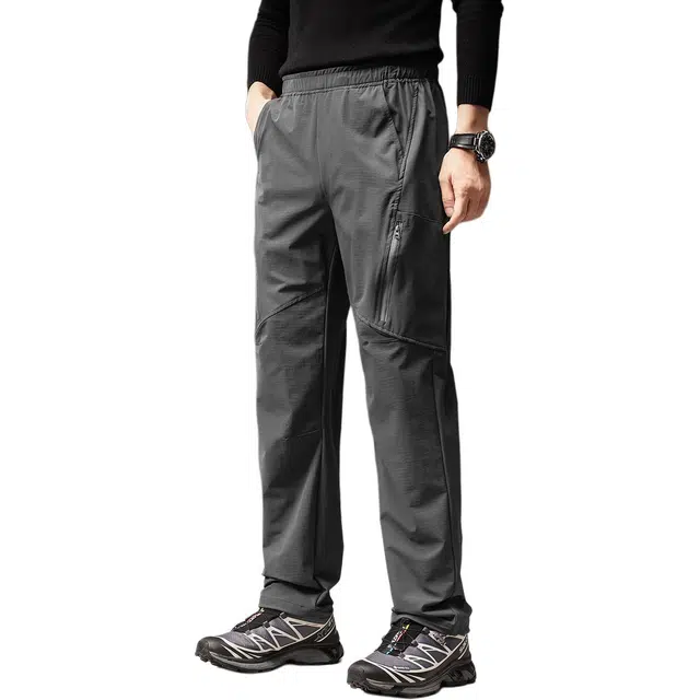 贵色 潮流时尚户外防水潮牌痞帅日常穿搭纯色拼接口袋设计运动速干休闲裤工装裤 男女同款