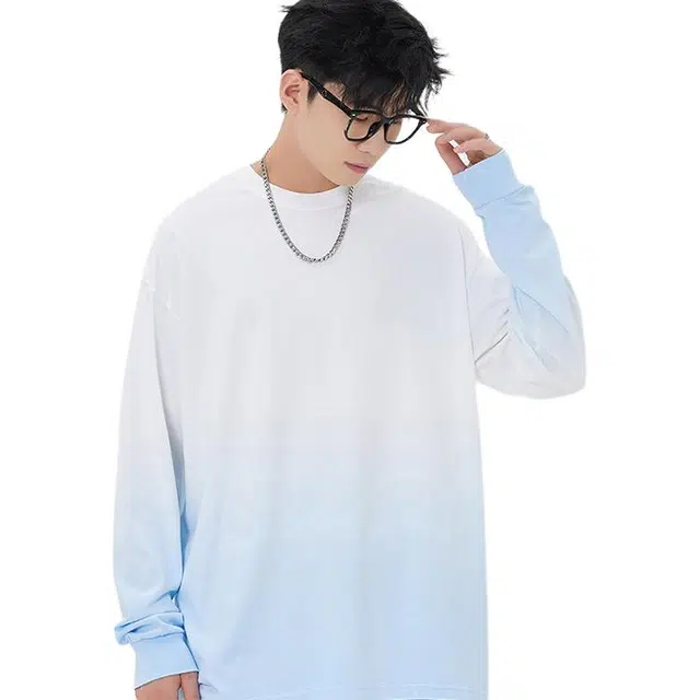 马员外 潮流时尚都市渐变长袖卫衣 男女同款