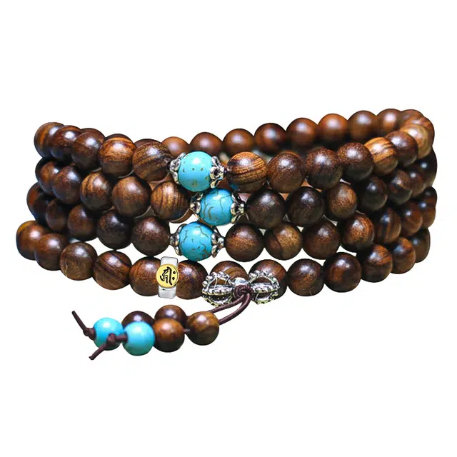 琛宬 消除苦难 招财纳福平安喜乐福禄吉祥转运文玩佛珠复古国潮新中式多圈叠戴考试上岸#好运 花梨木 手串 男女同款情侣款