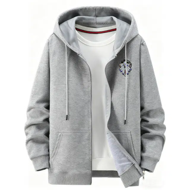 范索米  复古潮流重工民族风羽毛徽章百搭连帽卫衣 男女同款