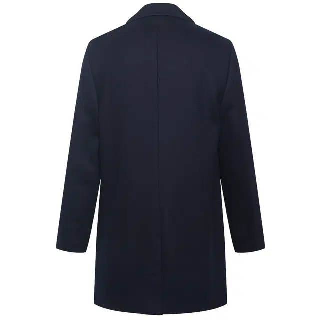 利郎 品位商务绵羊毛重磅保暖纯色中长款大翻领冬季毛呢大衣 男款