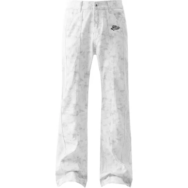 爱肯 美式复古潮流百搭透气直筒牛仔裤 男女同款