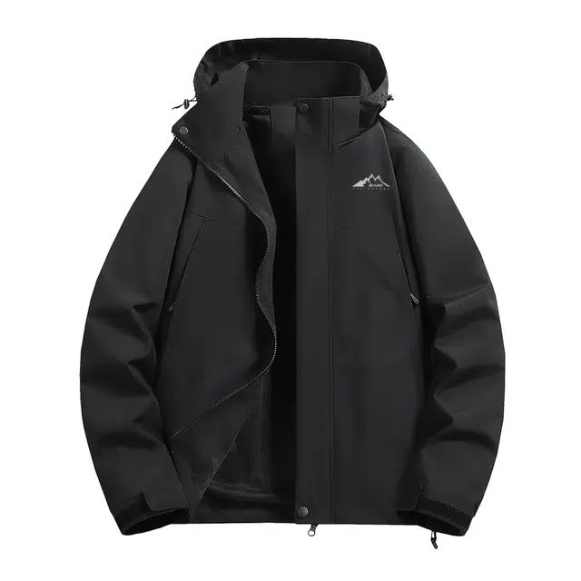 赛琪 美式机能户外运动工装徒步登山防风防水宽松连帽休闲日常百搭长袖单层拉链夹克外套 男女同款