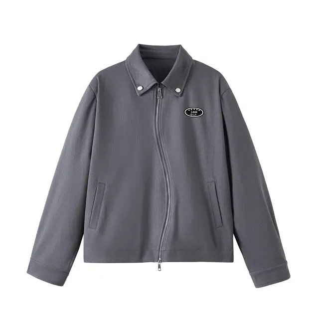 教练行政工装底特律赫赫良衣 美式复古巴恩风痞帅高街长袖上衣翻领曲形拉链高级感宽松休闲舒适百搭轻奢老钱风潮牌飞行员夹克外套 男女同款