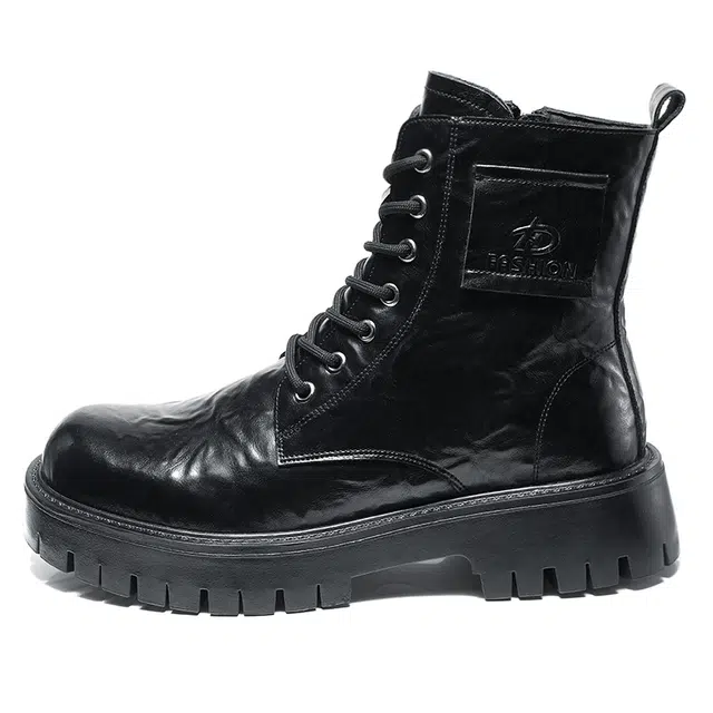 依米奴 户外外穿 英伦风 复古经典 高颜值 时尚潮流 脚感舒适 真皮质感 低调百搭 日常通勤 职场会议 简约帅气 轻便柔软  马丁靴 男款