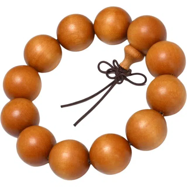 得笙陌 国潮复古佛珠盘玩古风好运手持串 芭比檀香 木作手串 男女同款情侣款