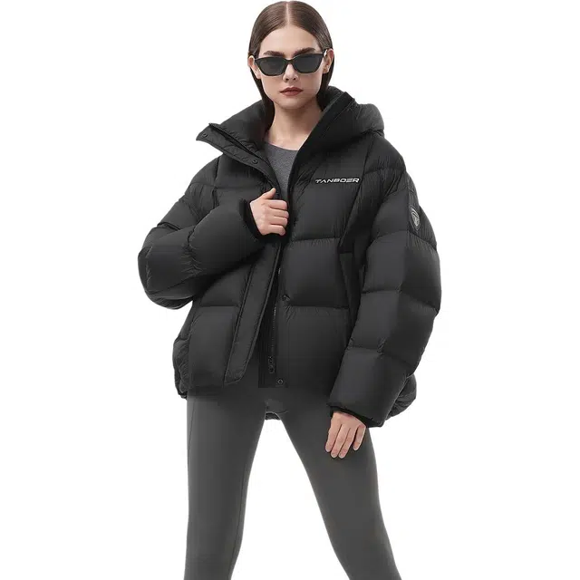 坦博尔 廓形云朵泡芙加厚长袖街头面包羽绒服 女款