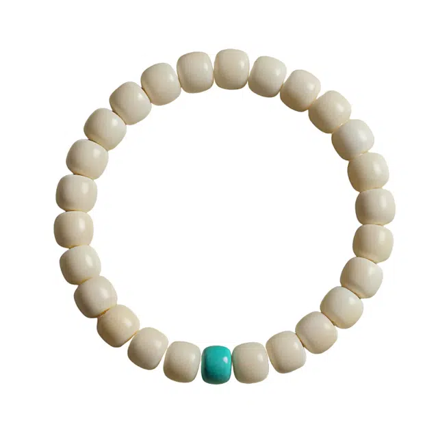 仙园韵 福气满满平安喜乐 新中式国潮转运招财纳福绕指柔文玩桶珠盘玩#好运 白玉菩提 手串 男女同款情侣款