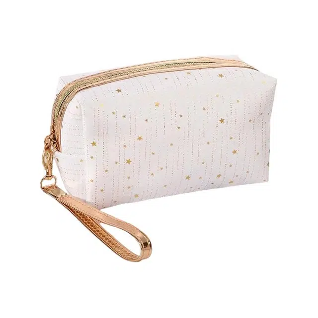 艾情草之恋雨丝烫金星星八角包化妆品收纳洗漱 便携