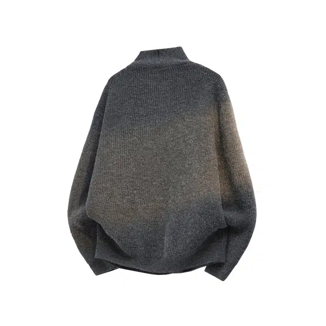 吾皇猫 复古老钱风慵懒纯色不规则三粒扣开衫外套重磅宽松加厚保暖休闲舒适百搭通勤长袖毛衣针织衫 男女同款