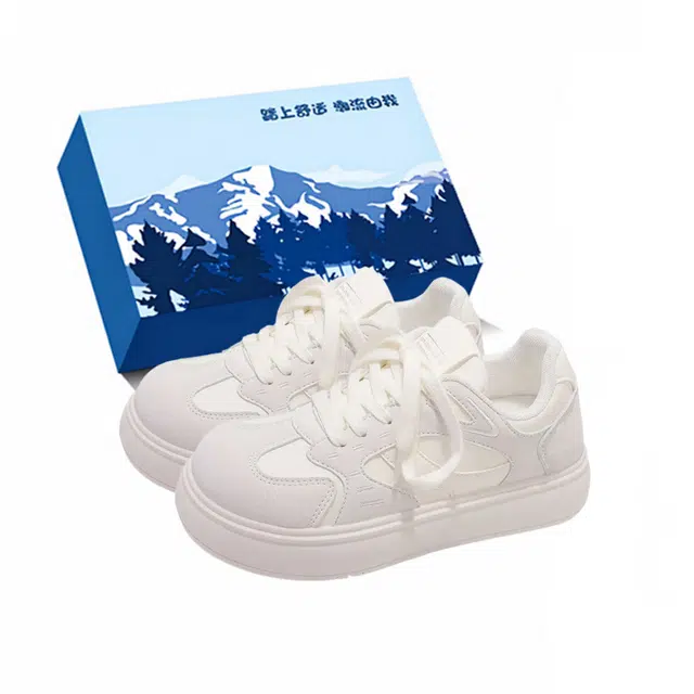 小鹿米利 百搭配阔腿裤厚底休闲 低帮 板鞋 女