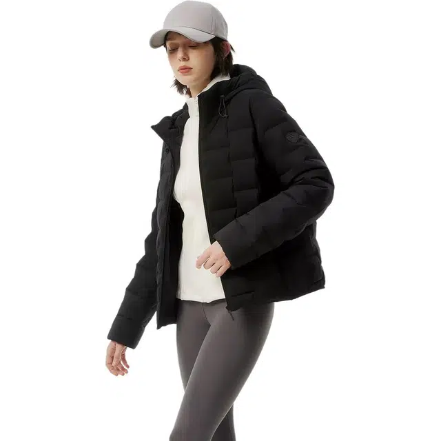 坦博尔 轻暖科技珍奢法国木拉纯色常规长袖通勤羽绒服 女款