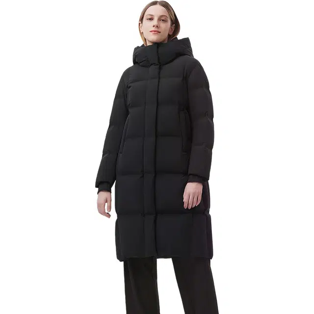 坦博尔 科技蓄热精致通勤纯色常规长袖面包羽绒服 女款