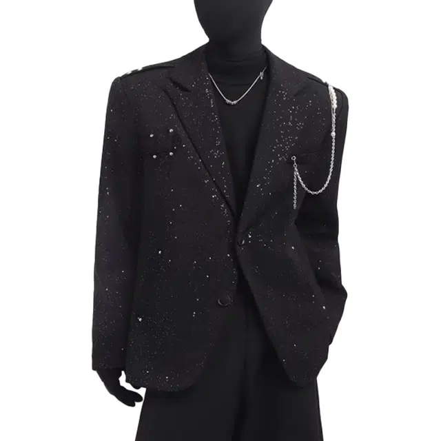 艾梵斯贝 美式复古满天星休闲百搭高街痞帅潮牌西装 男款