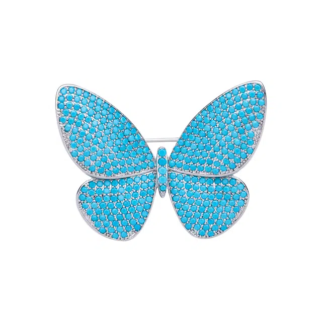 暖瞳 仲夏蝶梦精美美丽蝴蝶#好运 铜 胸针 女款