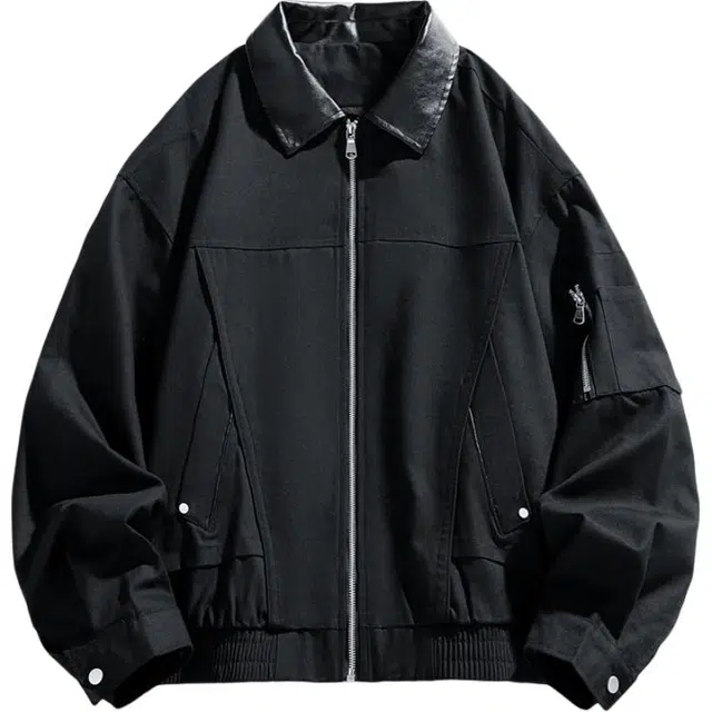 马员外 大码春秋季潮牌户外翻领夹克外套 男款