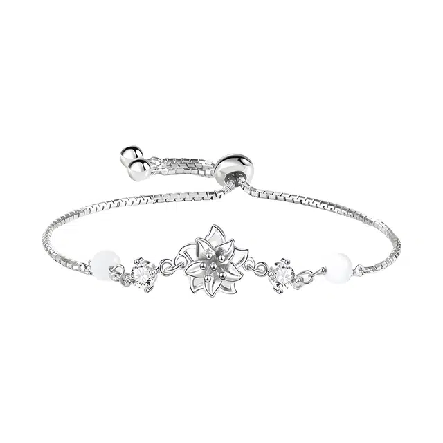 前方大荒野 茉莉花猫眼珠链森系清新甜美温柔优雅迷人时髦独特气质精致浪漫轻奢小众#好运 琉璃 手链 女款