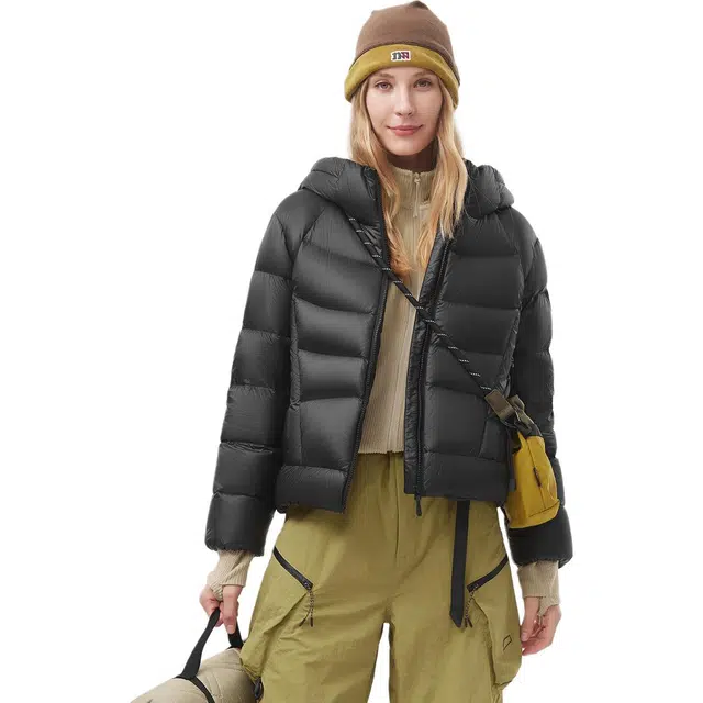 坦博尔 面包短款连帽轻量户外保暖登山外套羽绒服 女款