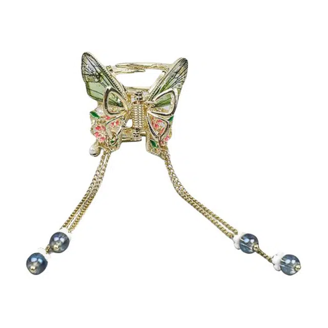 彤彤兔 高级感精致流苏抓夹发饰后脑勺马尾发抓气质百搭半扎发头饰 合金 发夹 女款