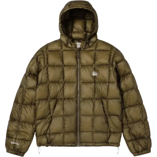 Stussy FW25 FW25 MIDWEIGHT HOODED PUFFER logo