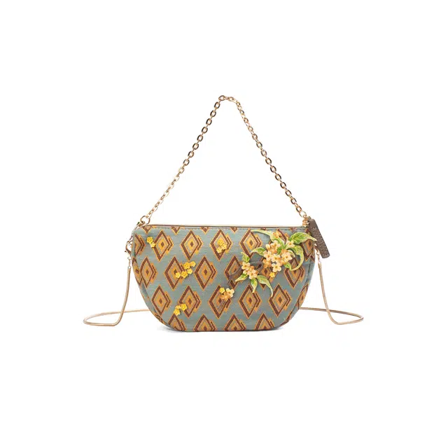 雅诗兰黛【定制化妆包】丁朵 绣菱清韵  清新 雅致 梦幻 少女心 甜美风 约会  通勤 复古凌格帆布收纳包 便携