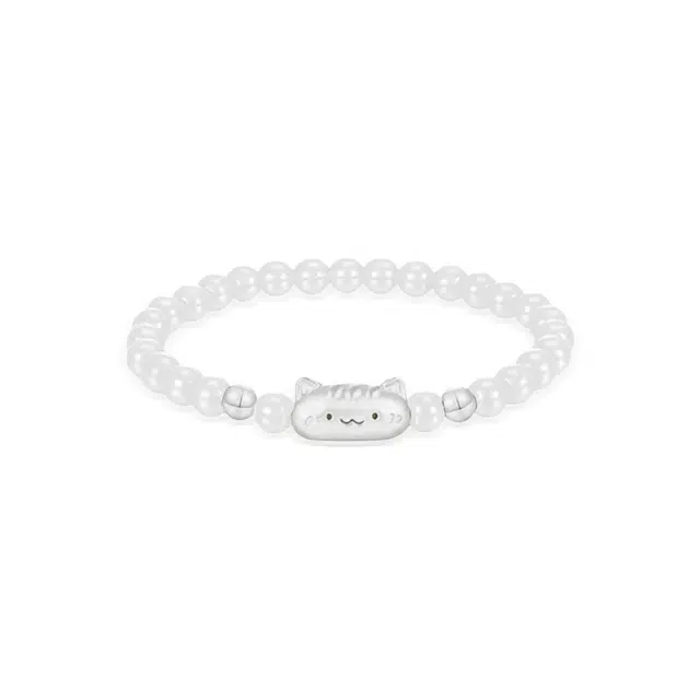 【S999足银纯银 高品质】 七七银饰 法棍猫 卡通萌趣可爱经典时尚小众 轻奢精致 转运珠时尚温柔气质百搭 好运 玛瑙 手串 男女同款情侣款
