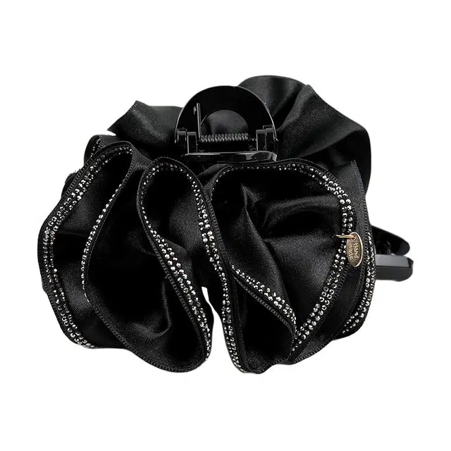 彤彤兔 韩式褶皱卷边轻奢高级感 布料 发夹 女款