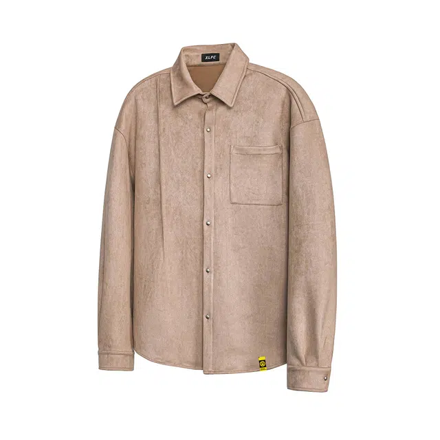 普鲁士多特蒙德 美式潮流休闲外套衣服日系麂皮绒青少年潮牌舒适宽松长袖衣衬衫 男女同款